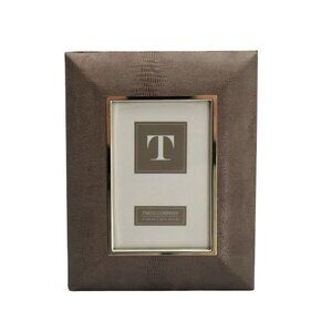 Twos Company Amelia Faux Snakeskin Photo Frame 4x6 Taupe